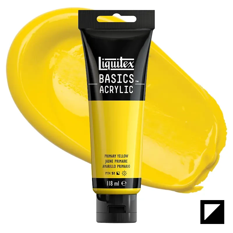 Farba akrylowa Liquitex Basics Acrylic 118 ml - 410 Primary yellow 01