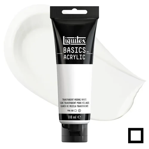 Farba akrylowa Liquitex Basics Acrylic 118 ml - 430 Transparent mixing white