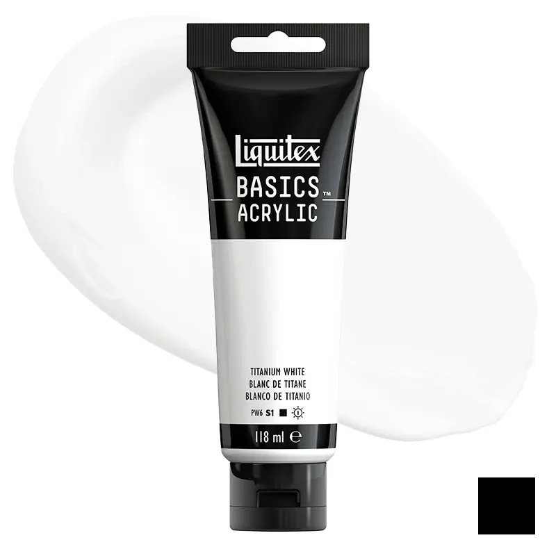 Farba akrylowa Liquitex Basics Acrylic 118 ml - 432 Titanium white 01