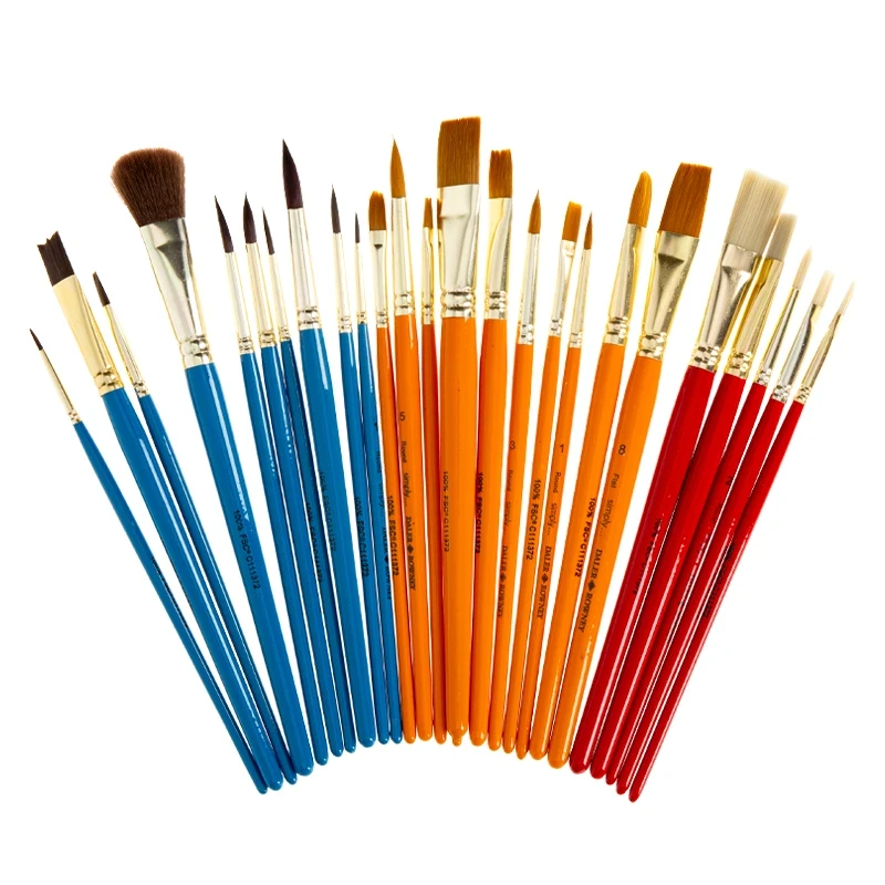 Pędzle syntetyczne Daler Rowney zestaw Multi Techniques Brushes - 25 szt.  01