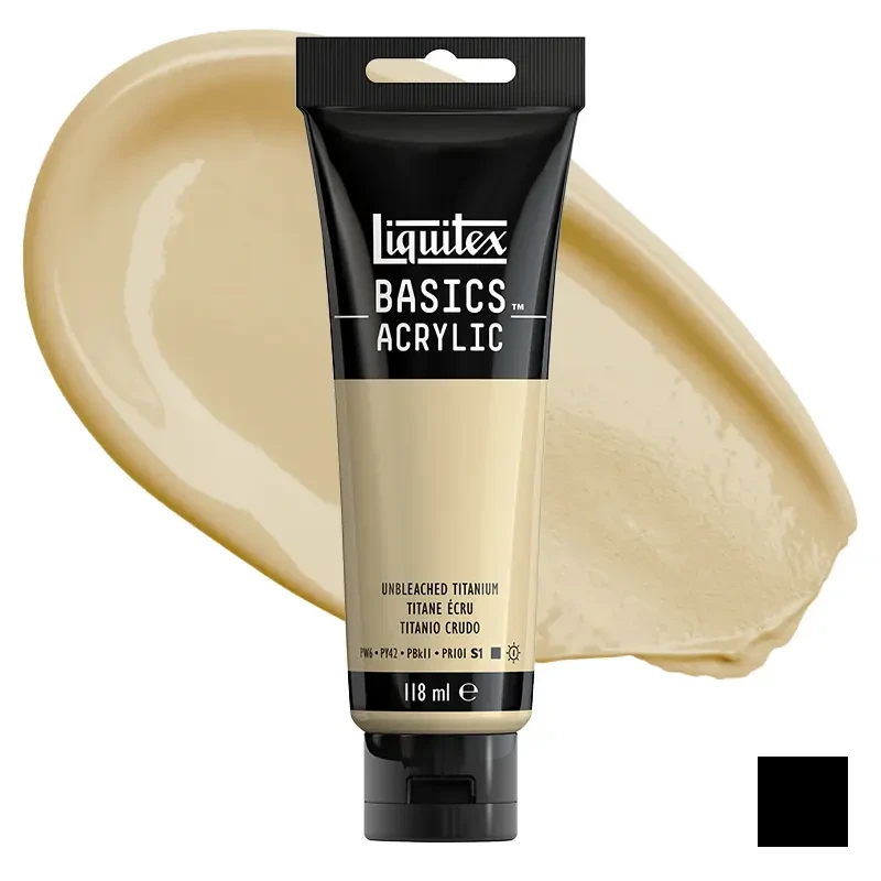 Farba akrylowa Liquitex Basics Acrylic 118 ml - 434 Unbleached titanium 01