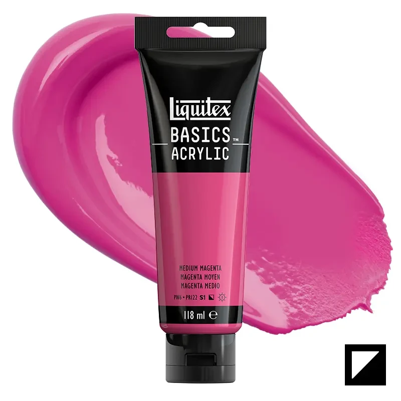 Farba akrylowa Liquitex Basics Acrylic 118 ml - 500 Medium magenta 01
