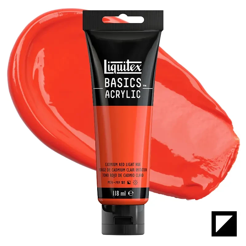 Farba akrylowa Liquitex Basics Acrylic 118 ml - 510 Cadmium red light hue 01
