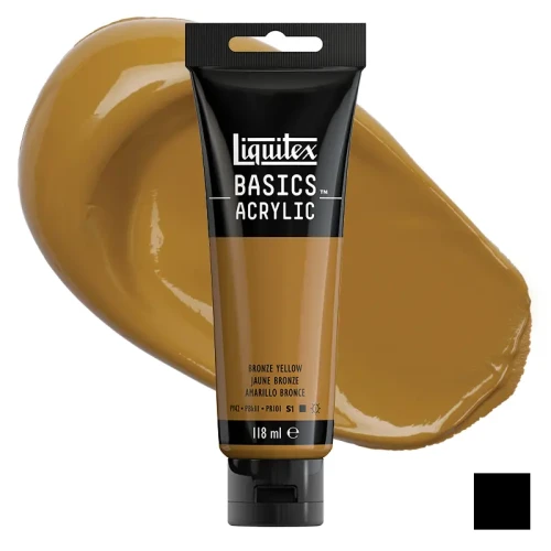 Farba akrylowa Liquitex Basics Acrylic 118 ml - 530 Bronze yellow