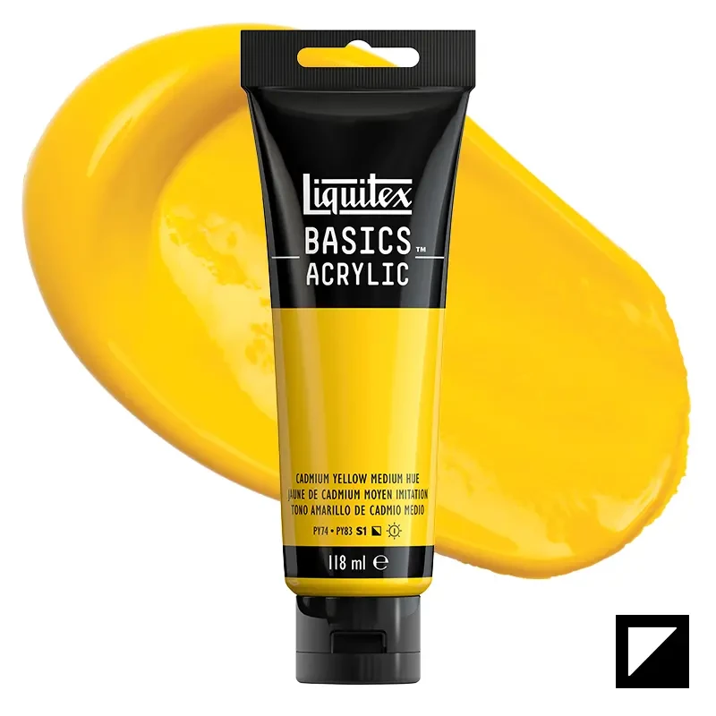 Farba akrylowa Liquitex Basics Acrylic 118 ml - 830 Cadmium yellow medium hue 01