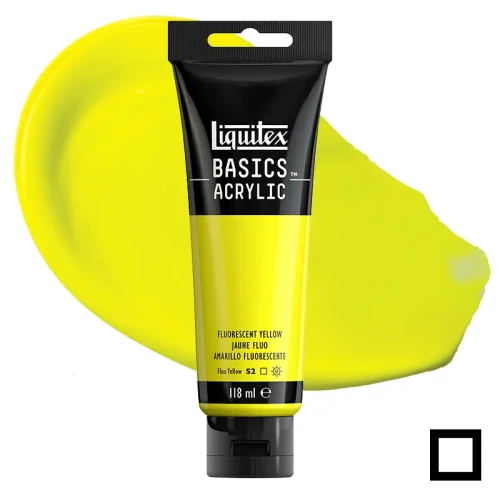 Farba akrylowa Liquitex Basics Acrylic 118 ml - 981 Fluorescent yellow