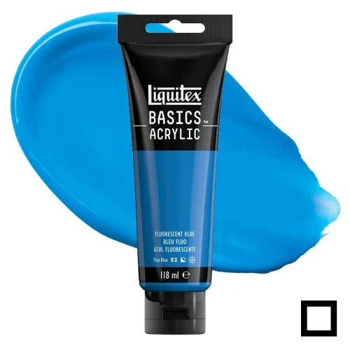 Farba akrylowa Liquitex Basics Acrylic 118 ml - 984 Fluorescent blue