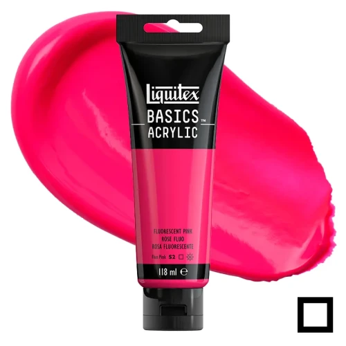 Farba akrylowa Liquitex Basics Acrylic 118 ml - 987 Fluorescent pink 
