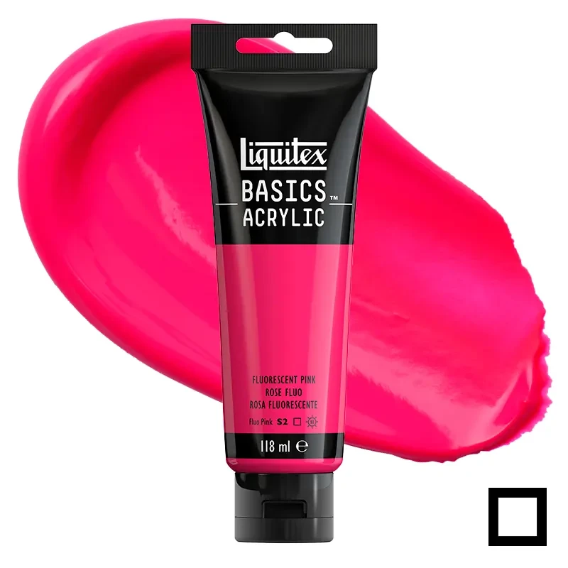 Farba akrylowa Liquitex Basics Acrylic 118 ml - 987 Fluorescent pink 01