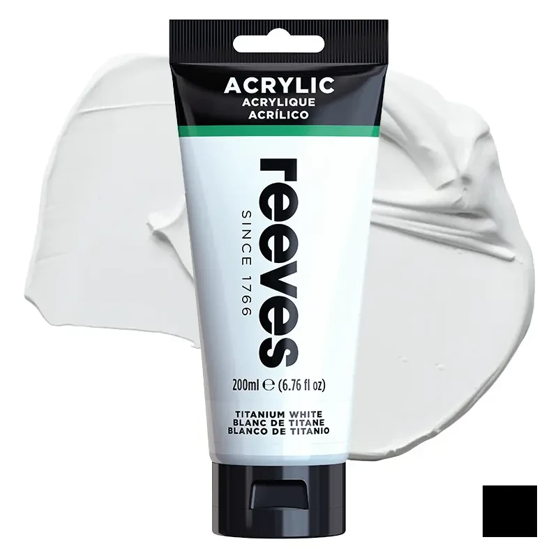 Farba akrylowa Reeves 200 ml - Titanium white 01