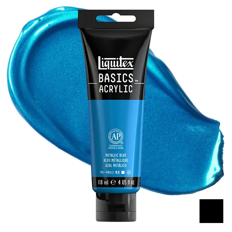 Farba akrylowa Liquitex Basics Acrylic 118 ml - 341 Metallic blue 01
