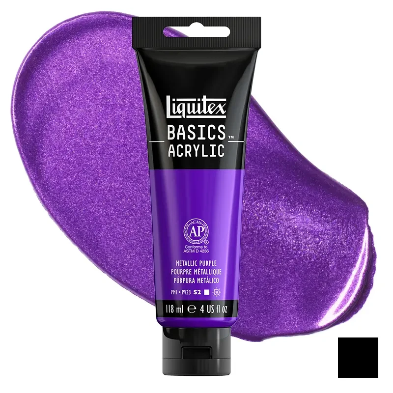 Farba akrylowa Liquitex Basics Acrylic 118 ml - 340 Metallic purple 01