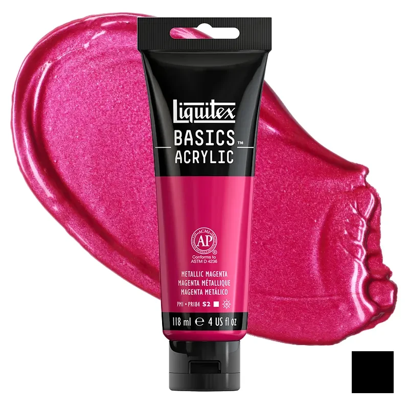 Farba akrylowa Liquitex Basics Acrylic 118 ml - 342 Metallic magenta 01
