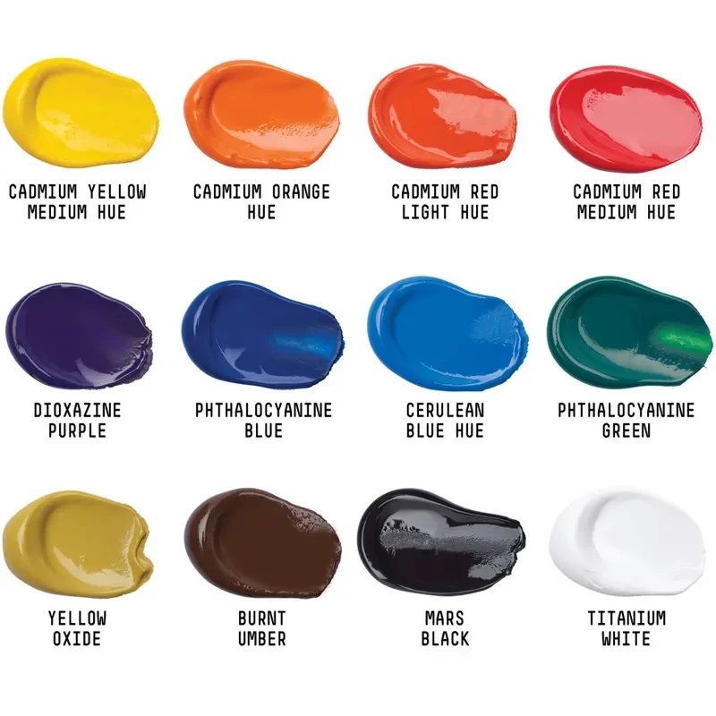 Farby akrylowe Basics Acrylic Liquitex zestaw 12 x 4 ml 03