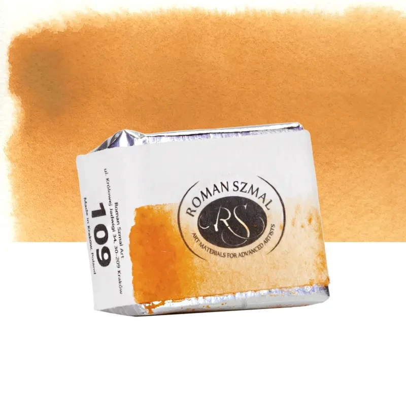 Farba akwarelowa Aquarius półkostka - 109 Gold Ochre 02