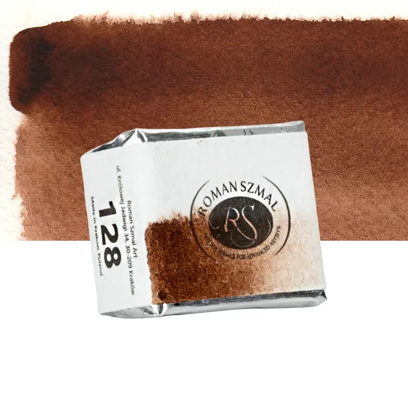 Farba akwarelowa Aquarius półkostka - 128 Cyprus Burnt Umber 02