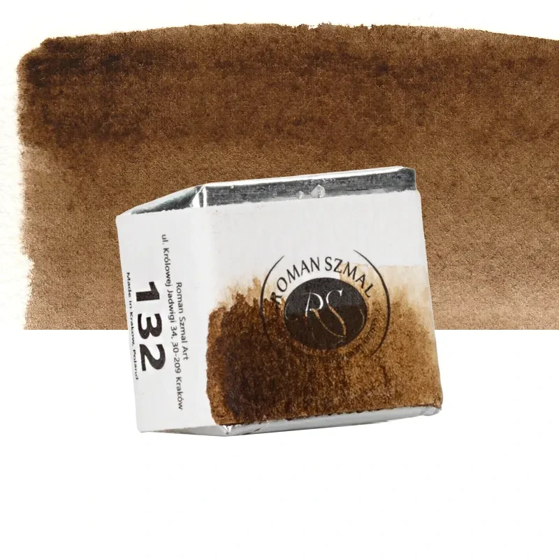 Farba akwarelowa Aquarius półkostka - 132 Cyprus Raw Umber Deep 02