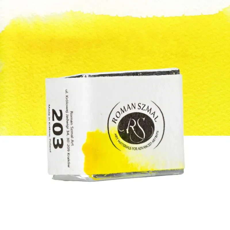 Farba akwarelowa Aquarius półkostka - 203 Hansa Yellow Light 02