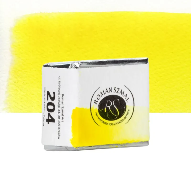 Farba akwarelowa Aquarius półkostka - 204 Lemon Yellow 02