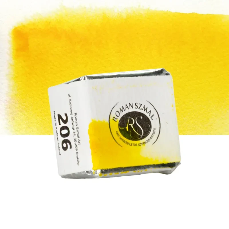 Farba akwarelowa Aquarius półkostka - 206 Hansa Yellow Medium 02