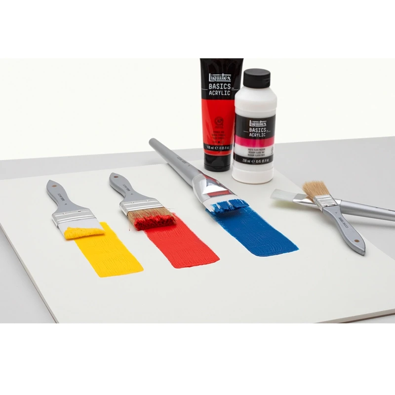 Zestaw pędzli szczecinowych Liquitex Basics 3 szt., płaskie 06