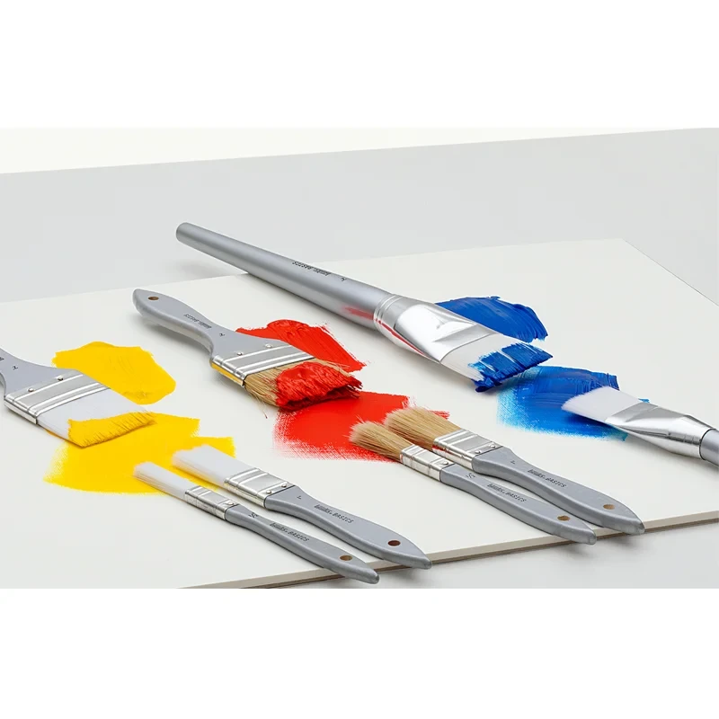 Zestaw pędzli szczecinowych Liquitex Basics 3 szt., płaskie 08