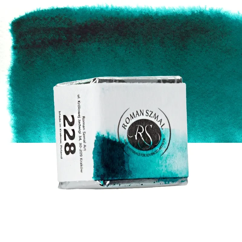 Farba akwarelowa Aquarius półkostka - 228 Transparent Turquoise 02