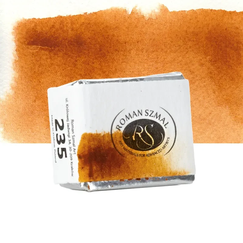 Farba akwarelowa Aquarius półkostka - 235 Natural Sienna Monte Amiata 02