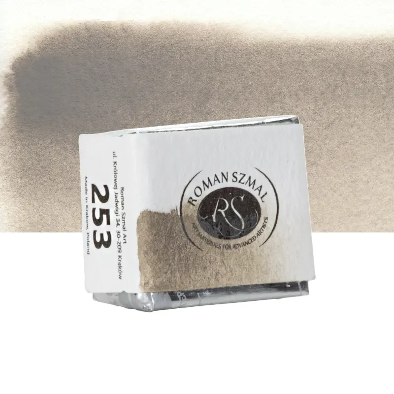 Farba akwarelowa Aquarius półkostka - 253 Aquarius Grey.02