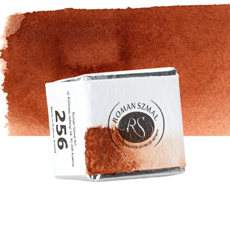 Farba akwarelowa Aquarius półkostka - 256 Blue Ridge Burnt Sienna.02