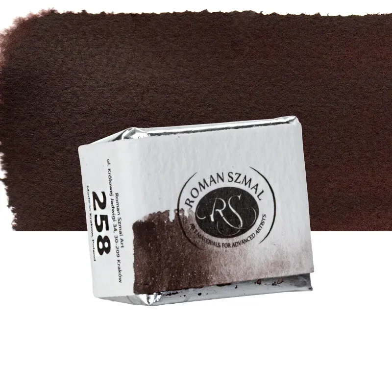 Farba akwarelowa Aquarius półkostka - 258 Iron Chrome Brown.02