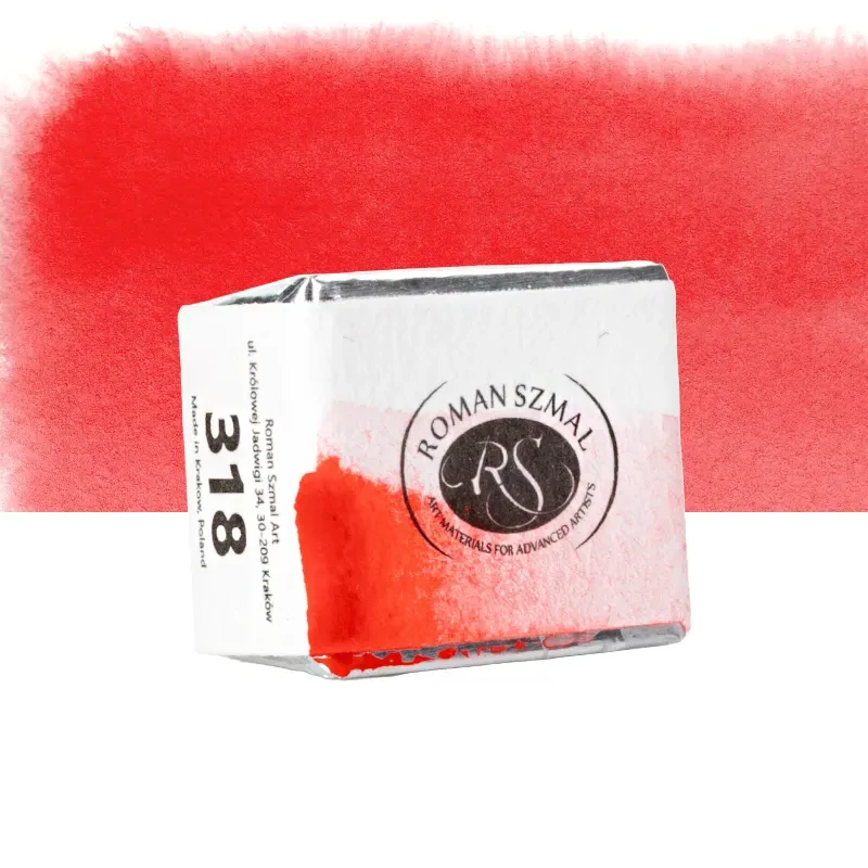 Farba akwarelowa Aquarius półkostka - 318 Anthraquinone Scarlet .02