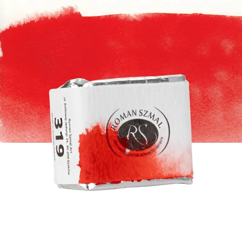 Farba akwarelowa Aquarius półkostka - 319 Pyrrole Scarlet.02