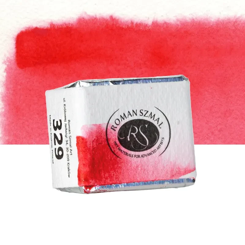 Farba akwarelowa Aquarius półkostka - 329 Cherry Quinacridone Red.02