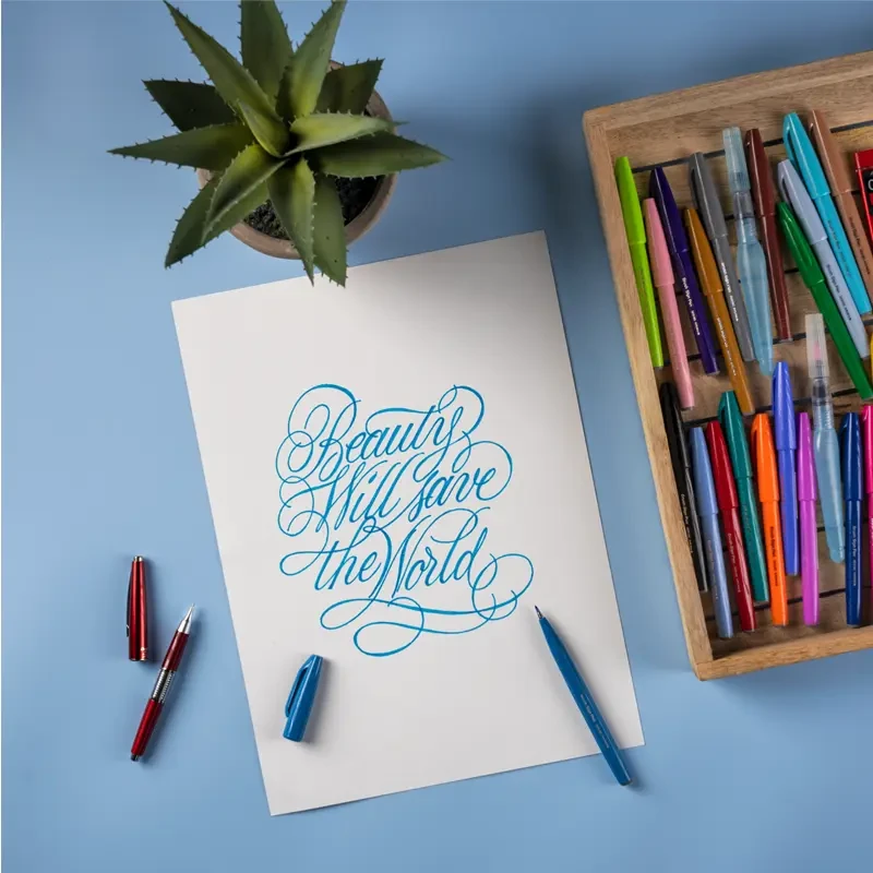 Brush Pen Pentel Sign Pen SES15C - Black 02