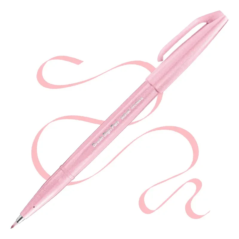 Brush Pen Pentel Sign Pen SES15C - Pale pink 01