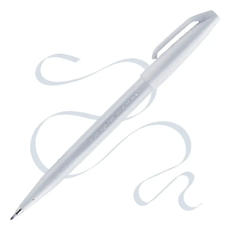 Brush Pen Pentel Sign Pen SES15C - Light grey 01