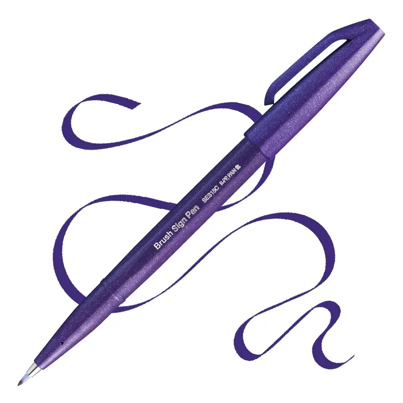 Brush Pen Pentel Sign Pen SES15C - Violet 01