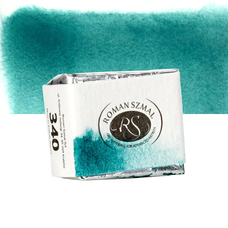 Farba akwarelowa Aquarius półkostka - 340 Cobalt Turquoise.02