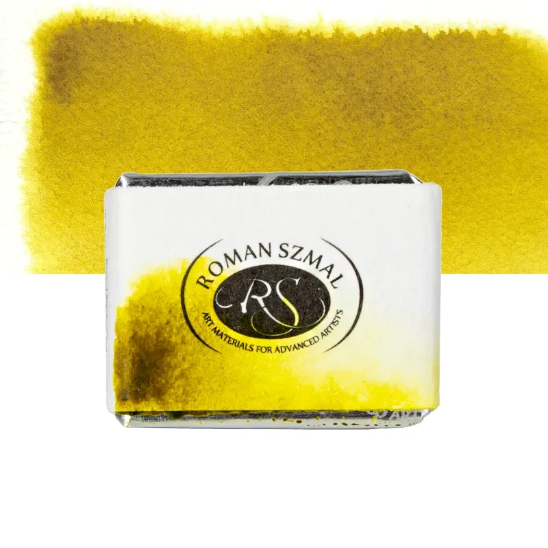 Farba akwarelowa Aquarius półkostka - 343 Deep Green Gold.01