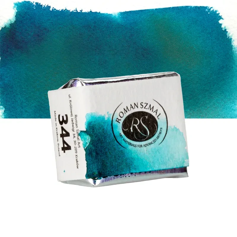 Farba akwarelowa Aquarius półkostka - 344 Ocean Blue.02