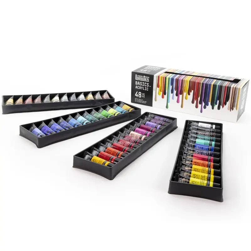 Farby akrylowe Liquitex Basics zestaw 48 x 22 ml 02