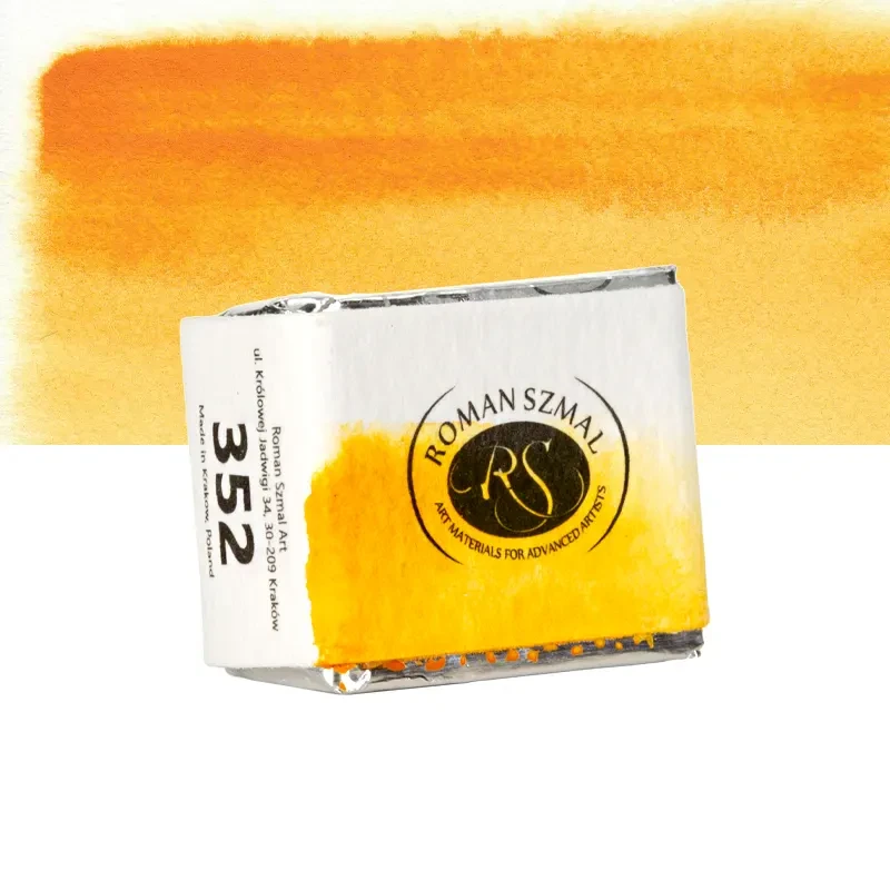 Farba akwarelowa Aquarius półkostka - 352 Golden Yellow.02