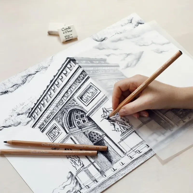 Zestaw rysunkowy Conté à Paris Sketching and drawing set - 12 szt.02