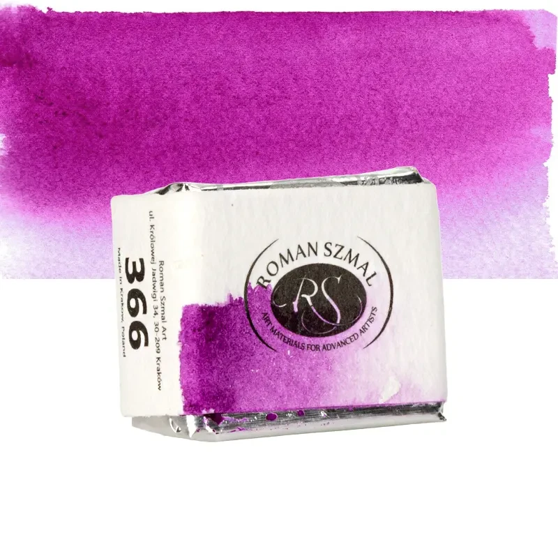 Farba akwarelowa Aquarius półkostka - 366 Quinacridone Purple.02