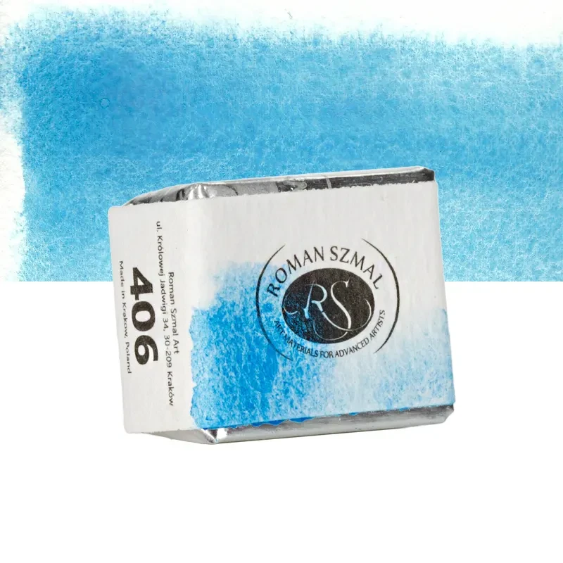 Farba akwarelowa Aquarius półkostka - 406 Cobalt Coelin Blue.02