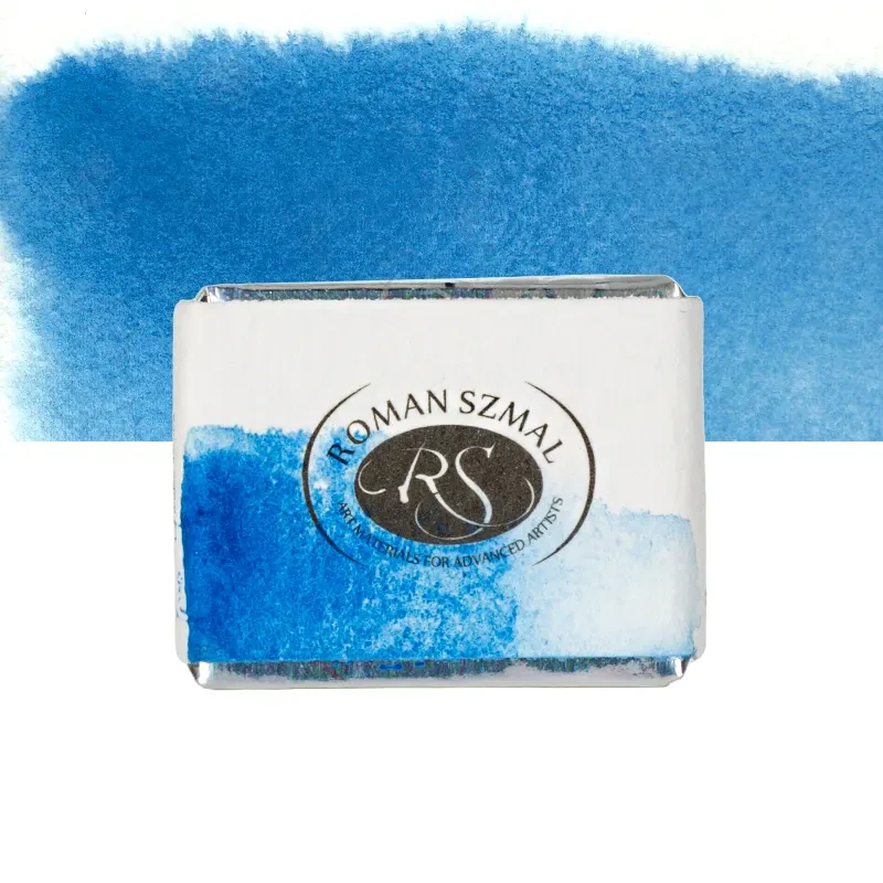 Farba akwarelowa Aquarius półkostka - 407 Cobalt Cerulean Blue.01