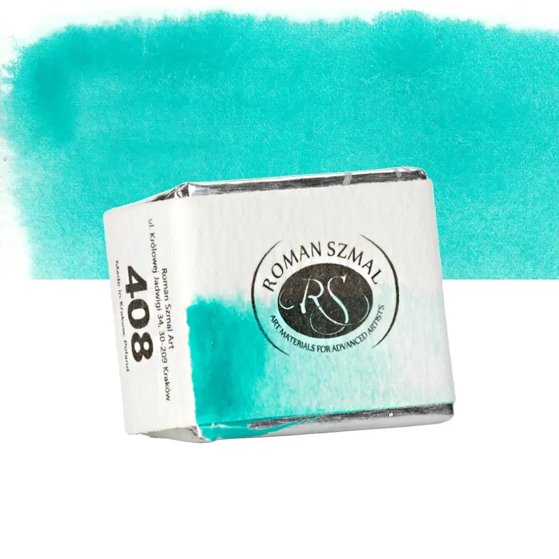 Farba akwarelowa Aquarius półkostka - 408 Cobalt Teal.02