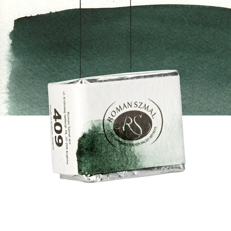 Farba akwarelowa Aquarius półkostka - 409 Perylene Green.02