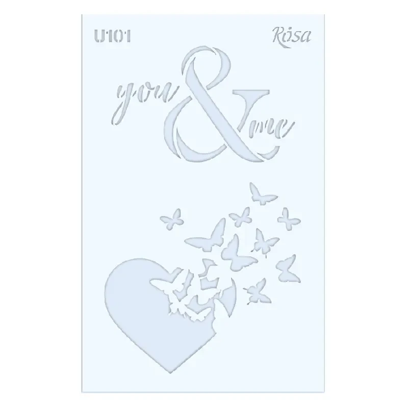 Szablon 13 x 20 cm Rosa - U101 You & me 01